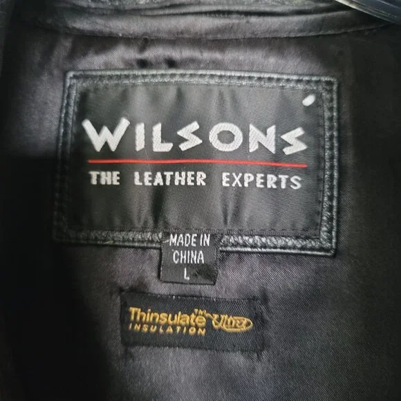 Vintage Wilsons Leather Thinsulate Ultra Insulated Women's Trench Coat Set. Sz L